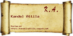 Kandel Attila névjegykártya